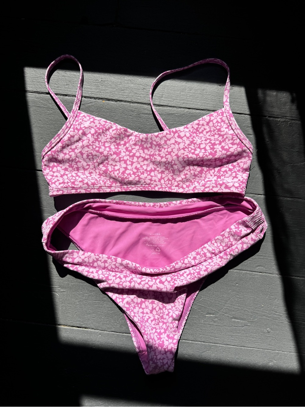 Jolyn Clothing Pink Floral Bikini Set